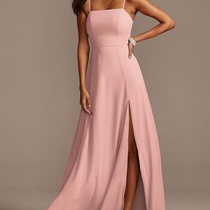 David’s Bridal Spaghetti Strap Chiffon Bridesmaid